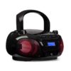 Auna Roadie DAB, CD prehrávač, DAB/DAB+, FM, LED disko svetelný efekt, bluetooth, čierna farba Ampera.SK