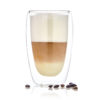 Bambuswald Pohár na kávu, 400 ml, termopohár, ručná výroba, borosilikátové sklo Ampera.SK