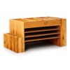 Blumfeldt Organizér písací stôl, s mnohými priehradkami, 3 priečinky, 40 × 20 × 23 cm, 100 % bambus Ampera.SK