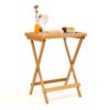 Blumfeldt Príručný raňajkový stolík, ľahký, 50 × 66 × 38 cm, udržateľný, bambus Ampera.SK