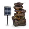 Blumfeldt Savona, solárna fontána, 2,8 W, polyresin, 5 hod., akumulátor, LED osvetlenie, vzhľad kameňa Ampera.SK