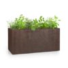 Blumfeldt Solid Grow Rust, kvetináč, 80 x 38 x 38 cm, fibreclay, hrdzavá farba Ampera.SK