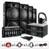 Electronic-Star Bass First Pro, DJ PA systém, 2 x zosilňovač, 4 x reproduktor, mixážny pult Ampera.SK