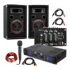 Electronic-Star DJ-14 USB, DJ PA set, PA zosilňovač, USB mixér, 2 x reproduktor, karaoke mikrofón Ampera.SK