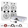 Electronic-Star DJ PA systém „DJ-22“, zosilňovač, reproduktory, mikrofón, kábel, 2 x 350 W Ampera.SK