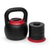 KLARFIT Adjustabell, nastaviteľný kettlebell, hmotnosť: 8/10/12/14/16 kg, čierny/červený Ampera.SK