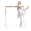 KLARFIT Bar Lerina, baletná tyč, voľné státie, 110 x 113 cm, 38 mm Ø, biela Ampera.SK