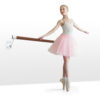 KLARFIT Barre Mur, baletná tyč, 100 cm, žrď 38 mm Ø, nástenná montáž, biela Ampera.SK