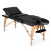 KLARFIT MT 500, čierny, masážny stôl, 210 cm, 200 kg, sklápací, jemný povrch, taška Ampera.SK