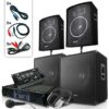 Skytec Bass Mountain USB, DJ PA systém, 2000 W, 4 x reproduktor, zosilňovač, mixážny pult Ampera.SK