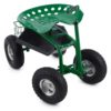 Waldbeck Park Ranger, záhradný vozík, 130 kg, pojazdný, odkladací priestor, oceľ, zelený Ampera.SK