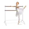 KLARFIT Barre Anna, dvojitá baletná tyč, 110 x 113 cm, 2 x 38 mm Ø, biela Ampera.SK