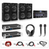 Electronic-Star eStar Bass-Party Pro, DJ systém, sada, 2 x PA zosilňovač, DJ mixér, 4 x subwoofer Ampera.SK