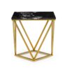 Besoa Black Onyx II, konferenčný stolík, 50 x 55 x 35 cm (Š x V x H), mramorový vzhľad, zlatý/čierny Ampera.SK