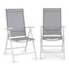Blumfeldt Almeria, skladacia stolička, sada 2 kusov, 56,5 x 107 x 68 cm, ComfortMesh, hliník, biela Ampera.SK