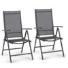 Blumfeldt London Lite, sada 2 skladacích stoličiek, 56,5 x 107 x 68 cm, ComfortMesh, hliník Ampera.SK