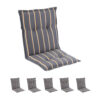 Blumfeldt Sylt, čalúnená podložka, podložka na stoličku, podložka na vyššie polohovacie kreslo, vankúš, polyester, 50 × 120 × 9 cm, 6 × podložka Ampera.SK