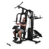 KLARFIT Ultimate Gym 9000, fitness stanica, 7 stanovíšť, do 120 kg, QR oceľ, čierna Ampera.SK