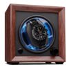 Klarstein Brienz 1, naťahovač hodiniek, 1 hodinky, 4 režimy, drevený vzhľad, modré vnútorné osvetlenie Ampera.SK