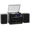 Auna 388-DAB+, stereo systém, 20 W max., platne, CD, kazety, BT, FM/DAB+, USB, čierny Ampera.SK