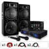 Electronic-Star DJ SADA „DJ-20.1“, PA zosilňovač, PA reproduktor, mixážny pult, mikro kábel, 2000 W Ampera.SK