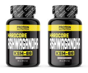 1+1 Zadarmo: Hardcore Ashwagandha - Protein Nutrition 100 kaps. + 100 kaps. Protein Nutrition www.ampera.sk