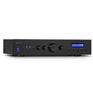 Auna AMP-CD608 DAB, HiFi stereo zosilňovač, 4 x 100 W, RMS, DAB+ BT, optický vstup, diaľkový ovládač Ampera.SK