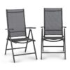 Blumfeldt Almeria, skladacie stoličky, 2 ks, 56,5 x 107 x 68 cm, ComfortMesh, antracitová Ampera.SK