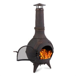 Blumfeldt Augustus, záhradný krb, liatina, 120 cm, starožitný dizajn, bronzový Ampera.SK
