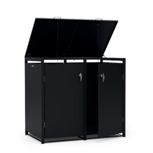 Blumfeldt BinSafe, box na odpadky, 2 odpadkové koše, 240 l, uzamykateľný, pozinkovaná oceľ odolná voči poveternostným vplyvom Ampera.SK