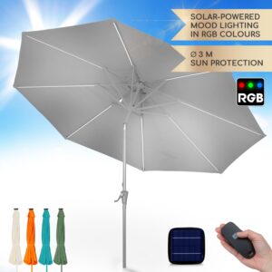 Blumfeldt Calais, slnečník, hliníkový rám, polyester, UV 50, LED svetlo Ampera.SK