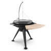 Blumfeldt Delion, závesný otočný gril, ohnisko, Ø 70 cm, dlhý stojan, nehrdzavejúca oceľ Ampera.SK