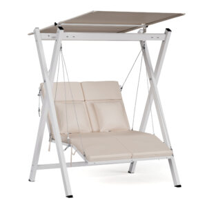 Blumfeldt FlexiSwing hollywoodska hojdačka 2-miestna Nastaviteľné operadlo + slnečná strieška, odolná voči poveternostným vplyvom Ampera.SK