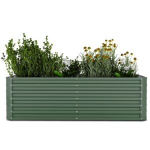 Blumfeldt High Grow Straight vyvýšený záhon, 1200 L, Ergonomický, Odolný voči poveternostným vplyvom, Otvorená základňa Ampera.SK