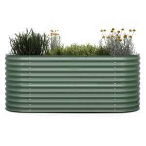 Blumfeldt High Grow, vyvýšený záhon, 200 x 80 x 100 cm, z vlnitého oceľového plechu, jednoduchá montáž, odolný voči hrdzi a mrazu Ampera.SK