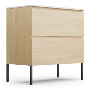 Blumfeldt Johnstone, umývadlo a skrinka do kúpeľne, 80 cm, keramické umývadlo, zatváranie Soft-Close Ampera.SK