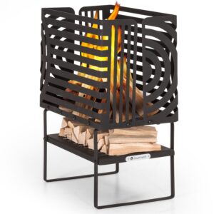 Blumfeldt Krakatoa, ohnisko, pevná oceľ, odkladací priestor na drevo, laserom rezaný dizajn Ampera.SK