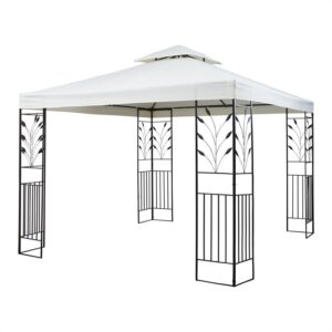 Blumfeldt Odeon Beige, záhradný altánok, 3 x 3 m, oceľ, polyester, svetlobéžový Ampera.SK