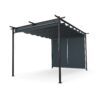 Blumfeldt Pantheon Robust Pergola 3x4 m, práškovo lakovaná oceľ, odolná voči poveternostným vplyvom, s bočnými roletami Ampera.SK