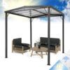 Blumfeldt Pantheon Solid Sky Flat, pergola, prístrešok, 3 x 3 m, polykarbonát, sivá Ampera.SK