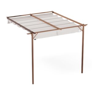 Blumfeldt Pantheon Wall Pergola, nástenná pergola, 3 x 3 m, práškovo lakovná oceľ, odolná voči poveternostným vplyvom Ampera.SK