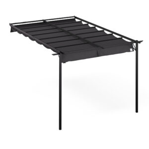 Blumfeldt Pantheon Wall Pergola, nástenná pergola, 3 x 4 m, práškovo lakovná oceľ, odolná voči poveternostným vplyvom Ampera.SK