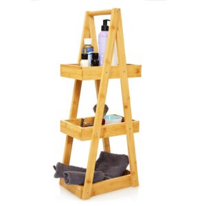 Blumfeldt Premium, regál do sprchy, 26 x 66 x 18 cm, odolný voči vode, bambus Ampera.SK