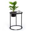 Blumfeldt Príručný stolík Irvine s kvetináčom, 41 x 50 cm (ØxV), oceľ s práškovým nástrekom Ampera.SK