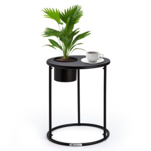 Blumfeldt Príručný stolík Irvine s kvetináčom, 41 x 50 cm (ØxV), oceľ s práškovým nástrekom Ampera.SK