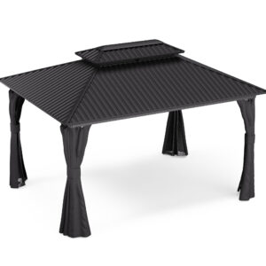 Blumfeldt ShadeFortress, altánok, 4 x 3 m, pozinkovaná oceľová strecha, chráni pred slnkom, dažďom a vetrom Ampera.SK