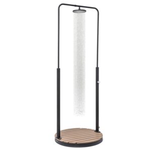 Blumfeldt Sumatra Falls Round, záhradná sprcha, WPC, hliník, Ø 80 cm, okrúhla Ampera.SK