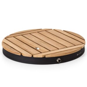 Blumfeldt Sumatra Teak Round, záhradná sprcha, hliník, tíkové drevo, rukoväť Ampera.SK