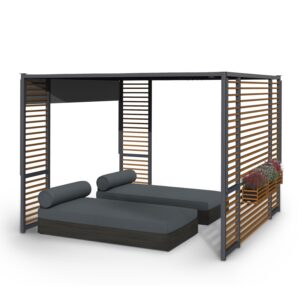 Blumfeldt Valence, altánok, 3 x 3 m, UV50+, vodoodpudivý, solárne LED osvetlenie, solárny panel Ampera.SK