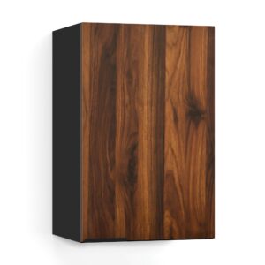 Blumfeldt WoodVista vysoká skrinka, Soft-Close, hliníkové rukoväte, udržateľné materiály Ampera.SK